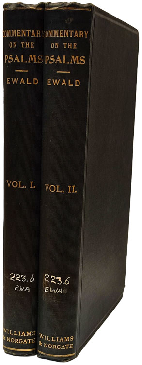 Georg Heinrich August Von Ewald [1803-1875], Commentary on the Psalms, 2 Vols